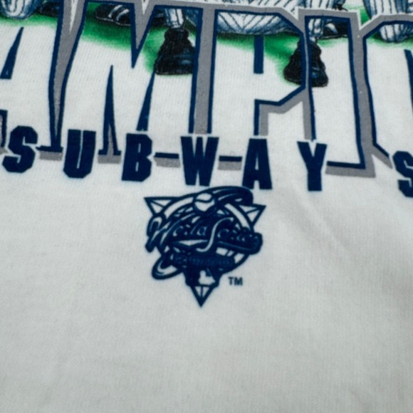 Vintage 2000 World Series Youth New York Yankees Puma Long Sleeve T Shirt XL - Picture 6 of 12